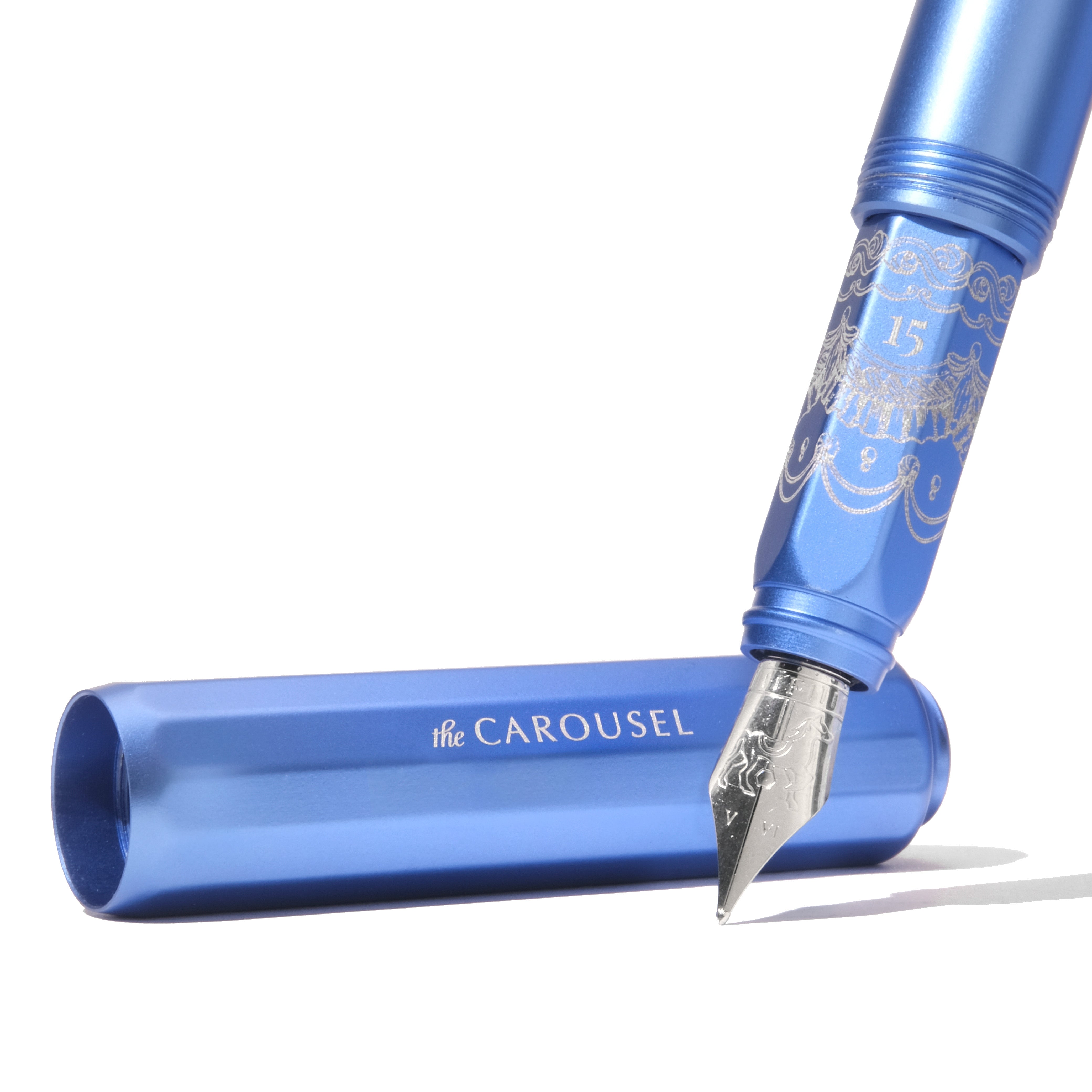 Limited Edition 2025 | Aluminum Carousel Fountain Pen - Blue Revelry