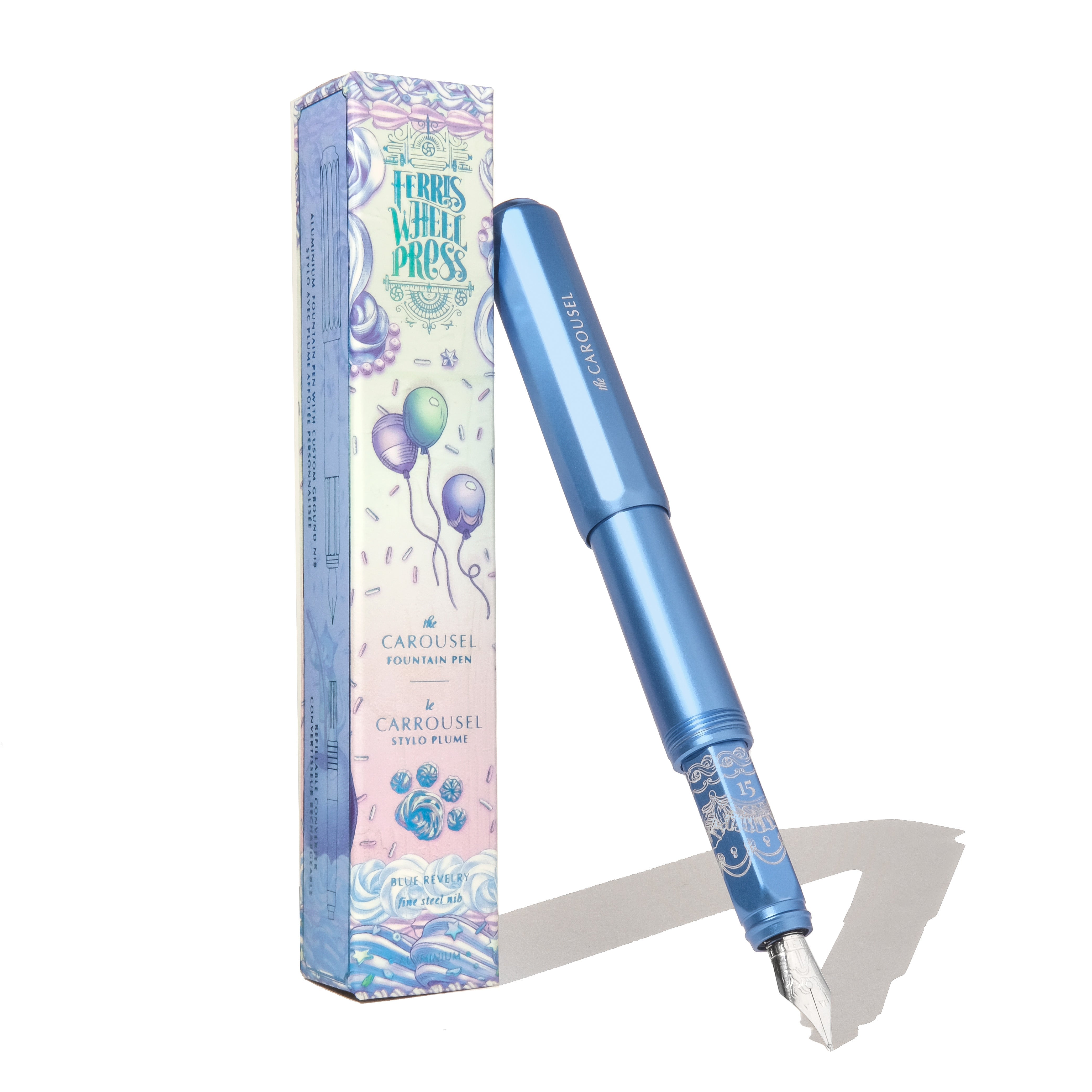 Limited Edition 2025 | Aluminum Carousel Fountain Pen - Blue Revelry