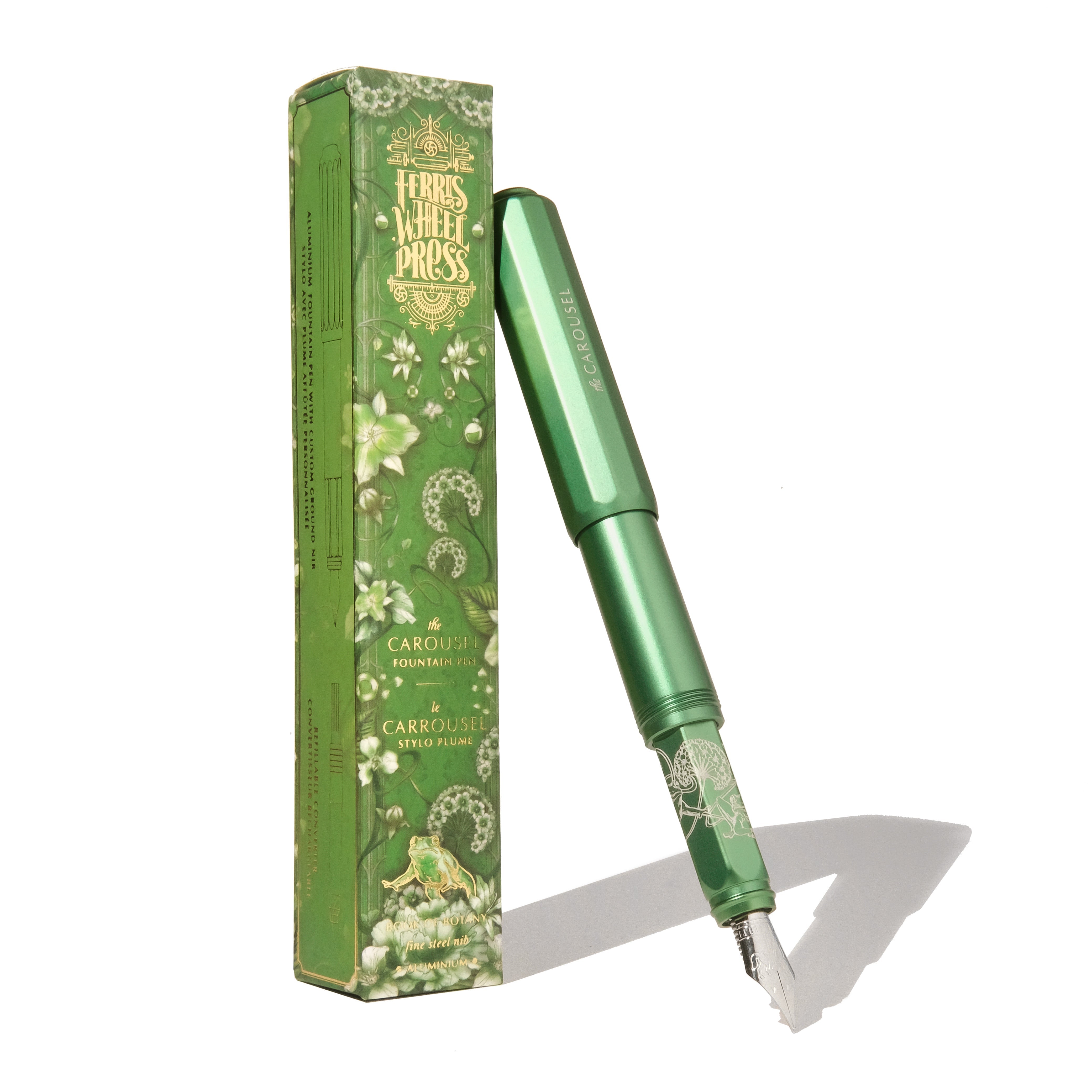 Aluminum Carousel Fountain Pen - Book of Botany