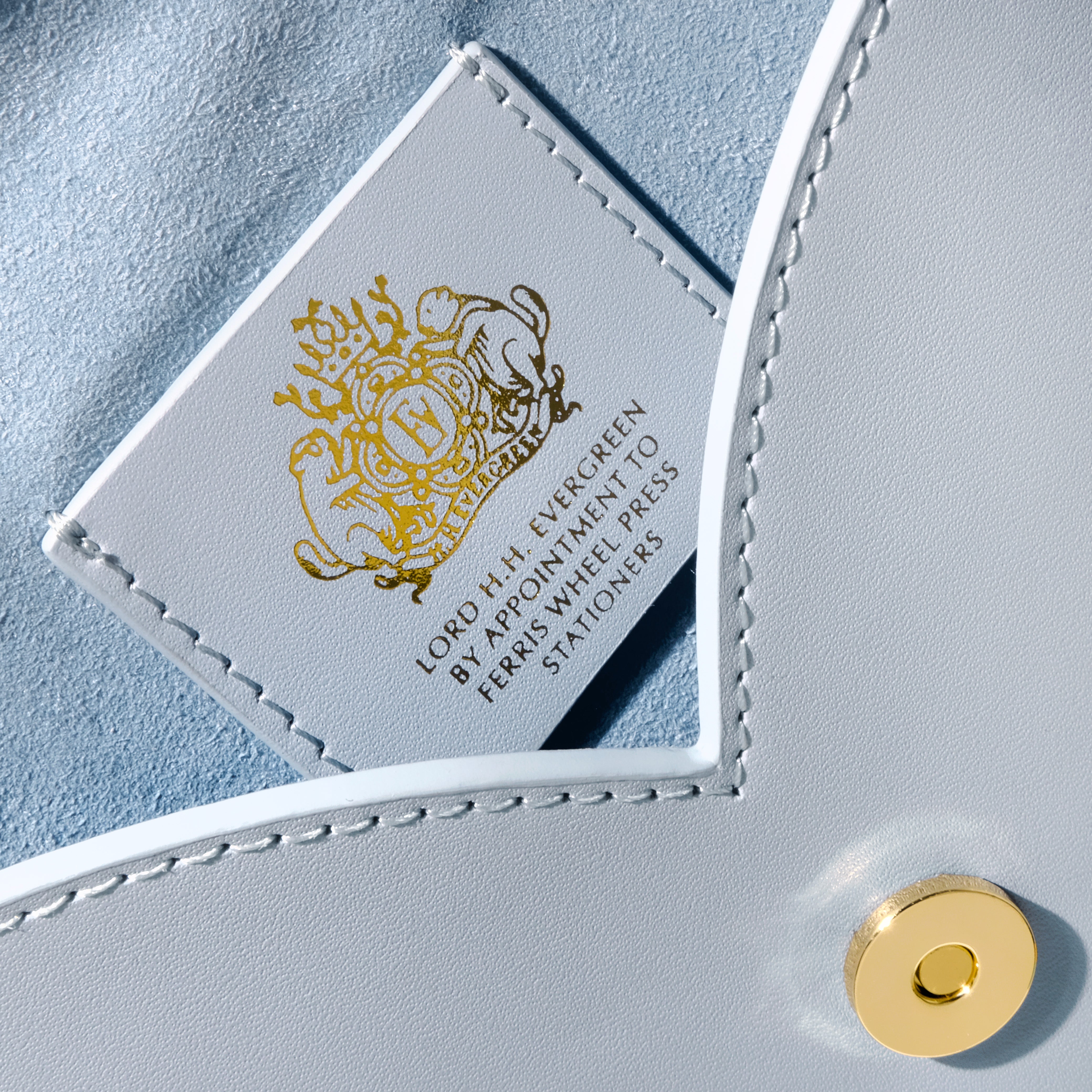 Leather Stationery Collection - The Pendant Folio A5 / Light Blue