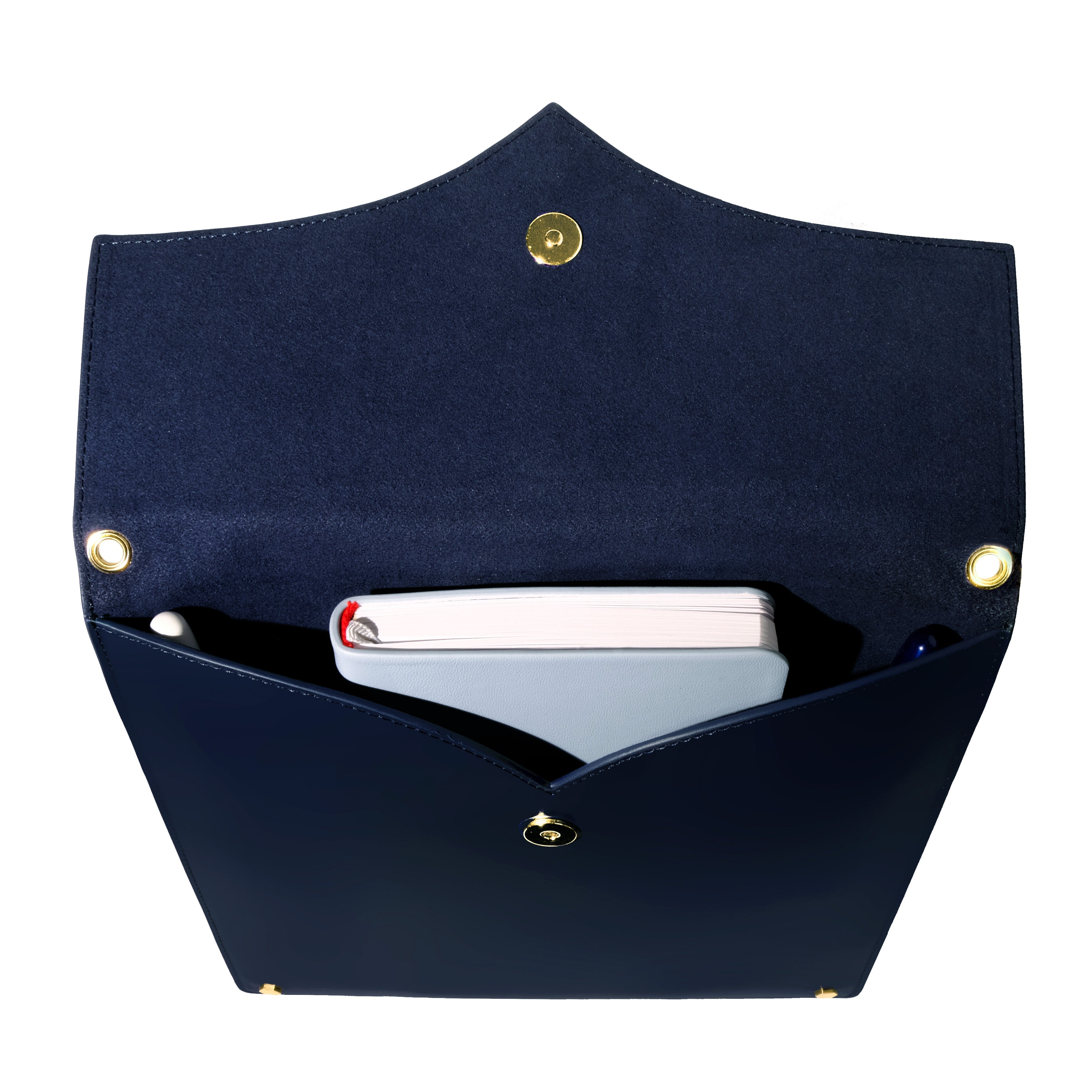 Leather Stationery Collection - The Pendant Folio A5 / Navy