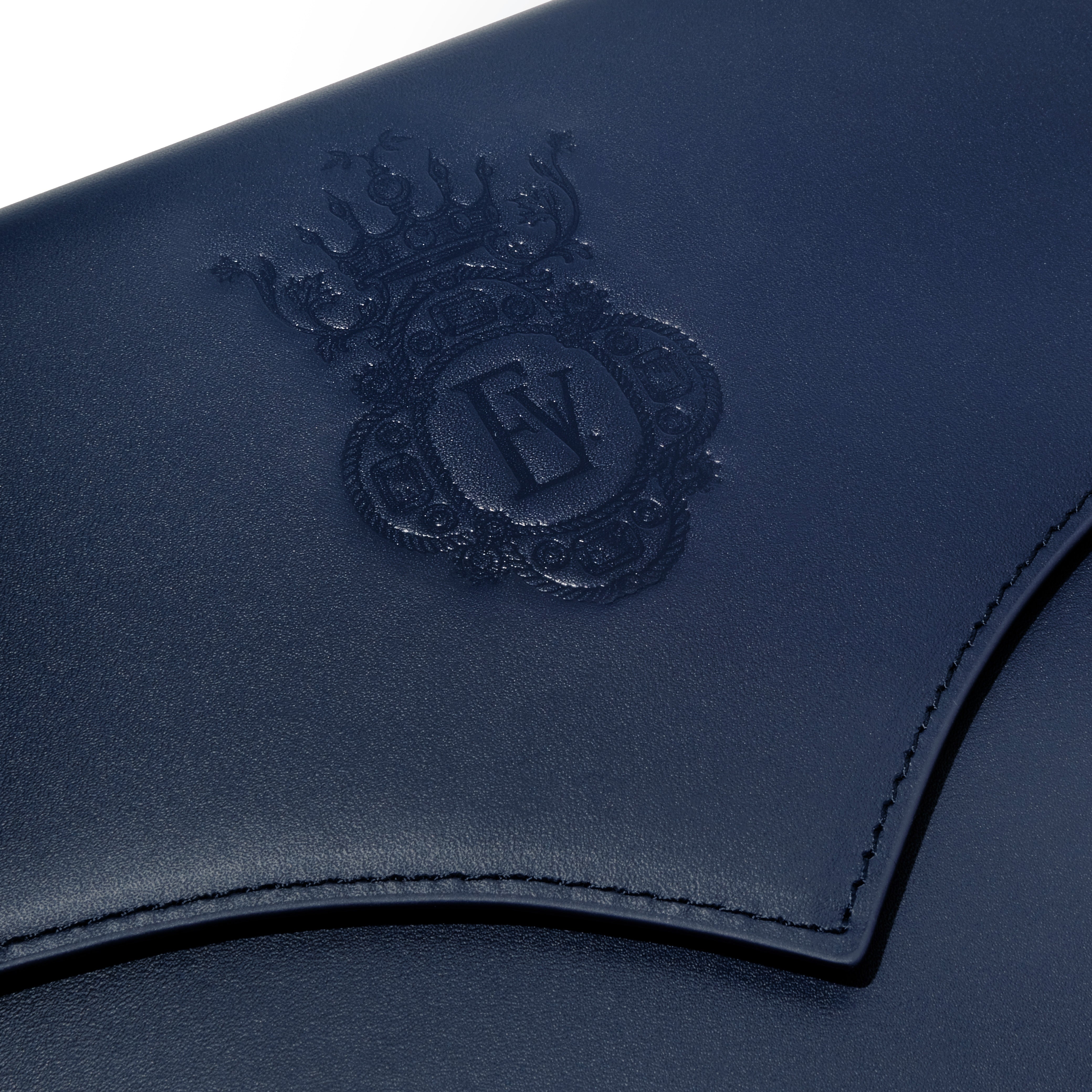 Leather Stationery Collection - The Pendant Folio A5 / Navy