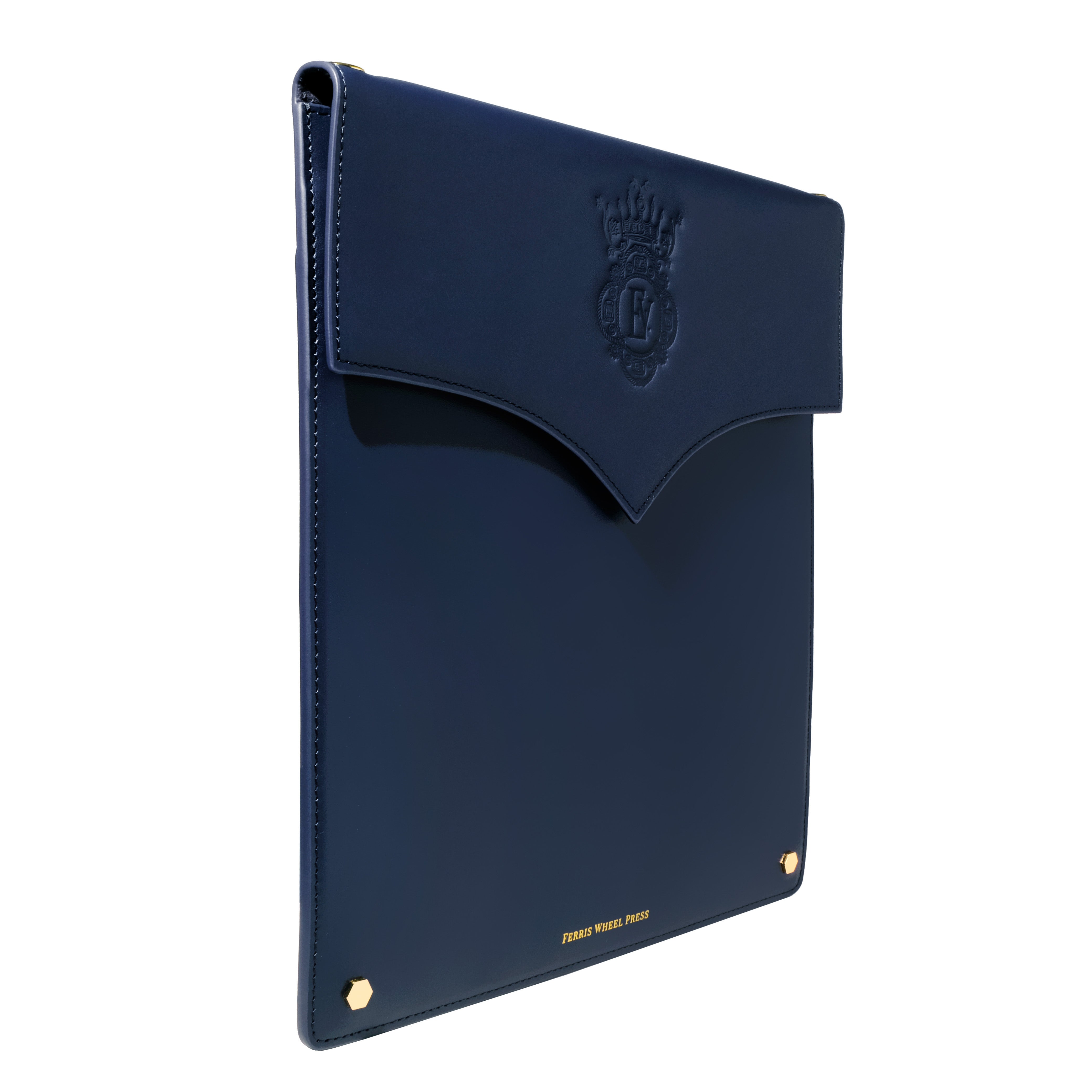 Leather Stationery Collection - The Pendant Folio A5 / Navy