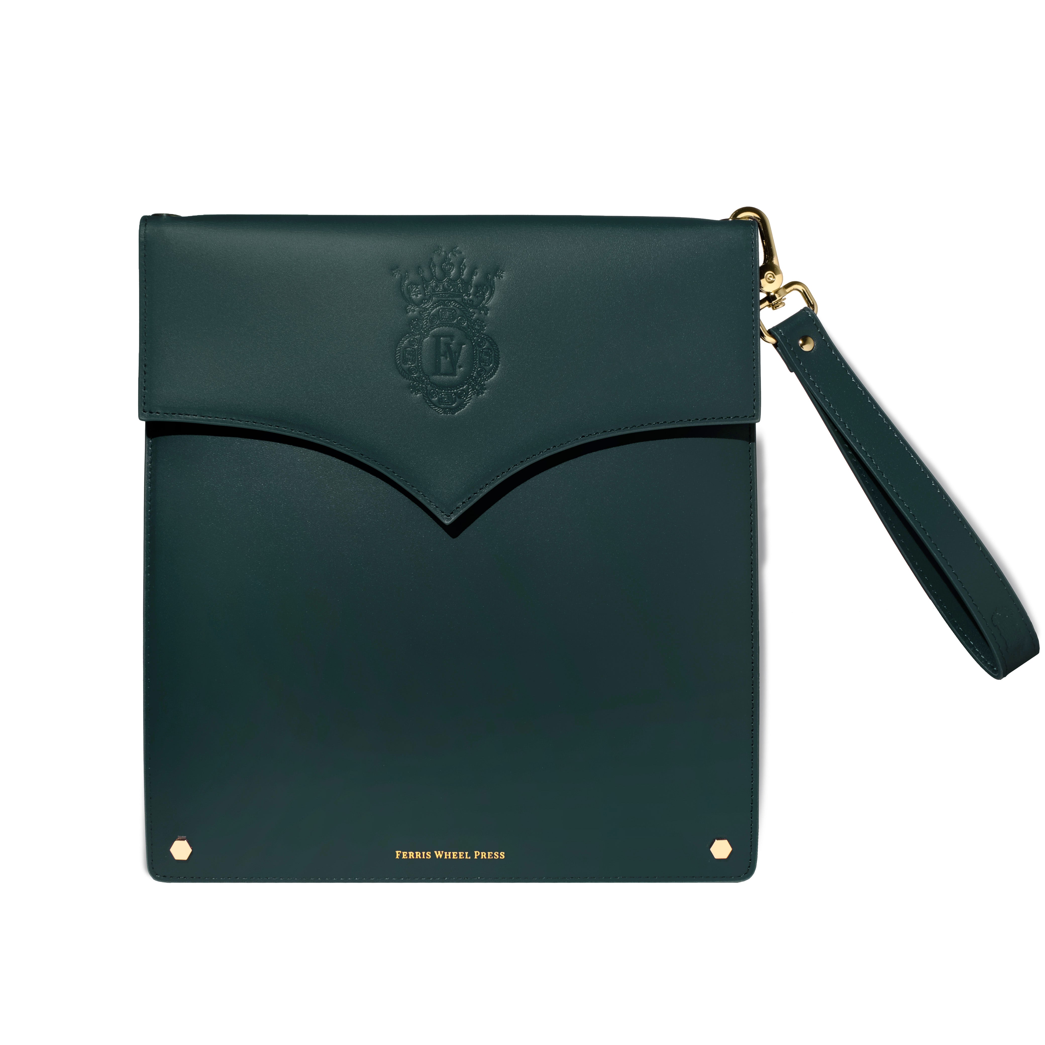 Leather Stationery Collection - The Pendant Folio A5 / Deep Teal