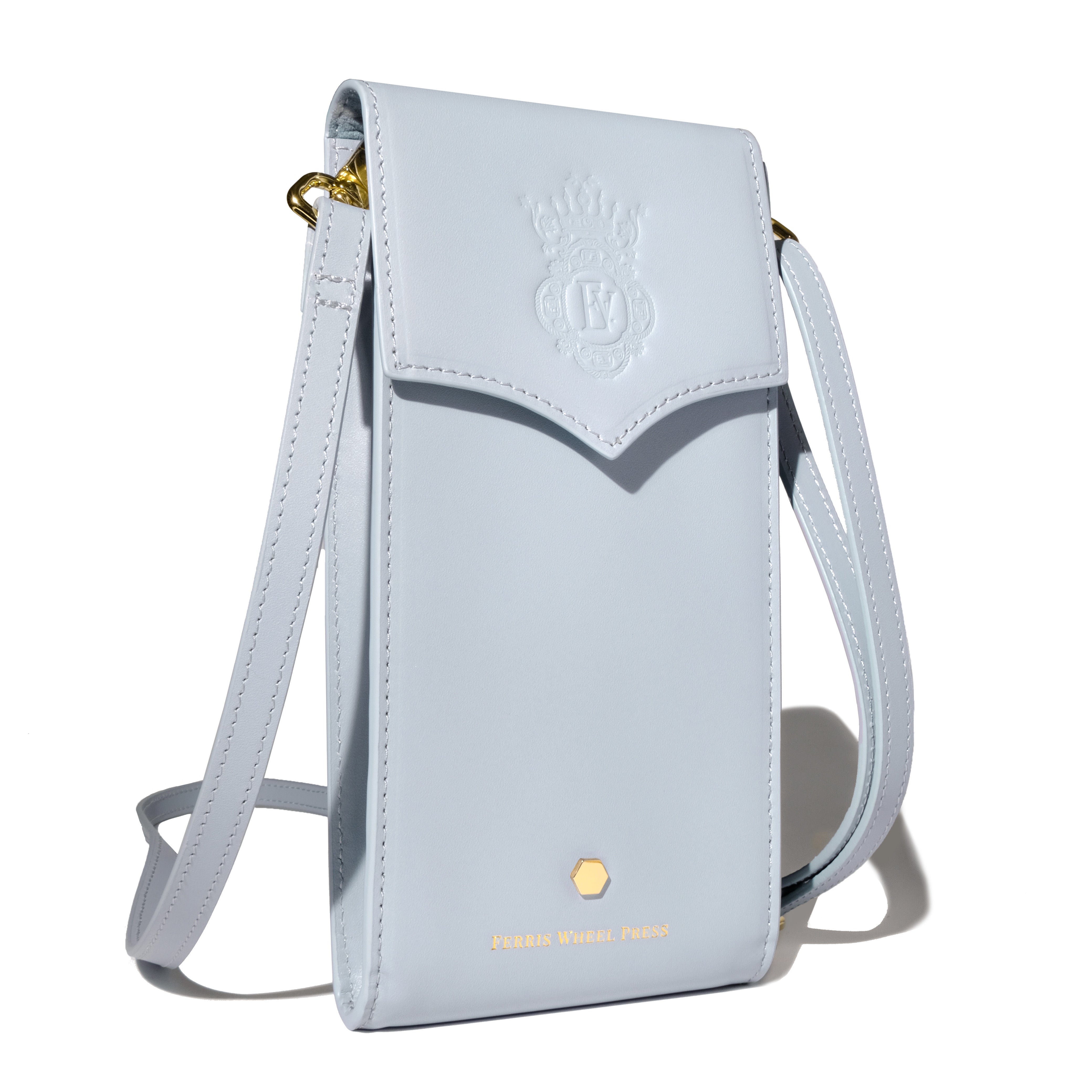 Leather Stationery Collection - The Pendant Purse / Light Blue