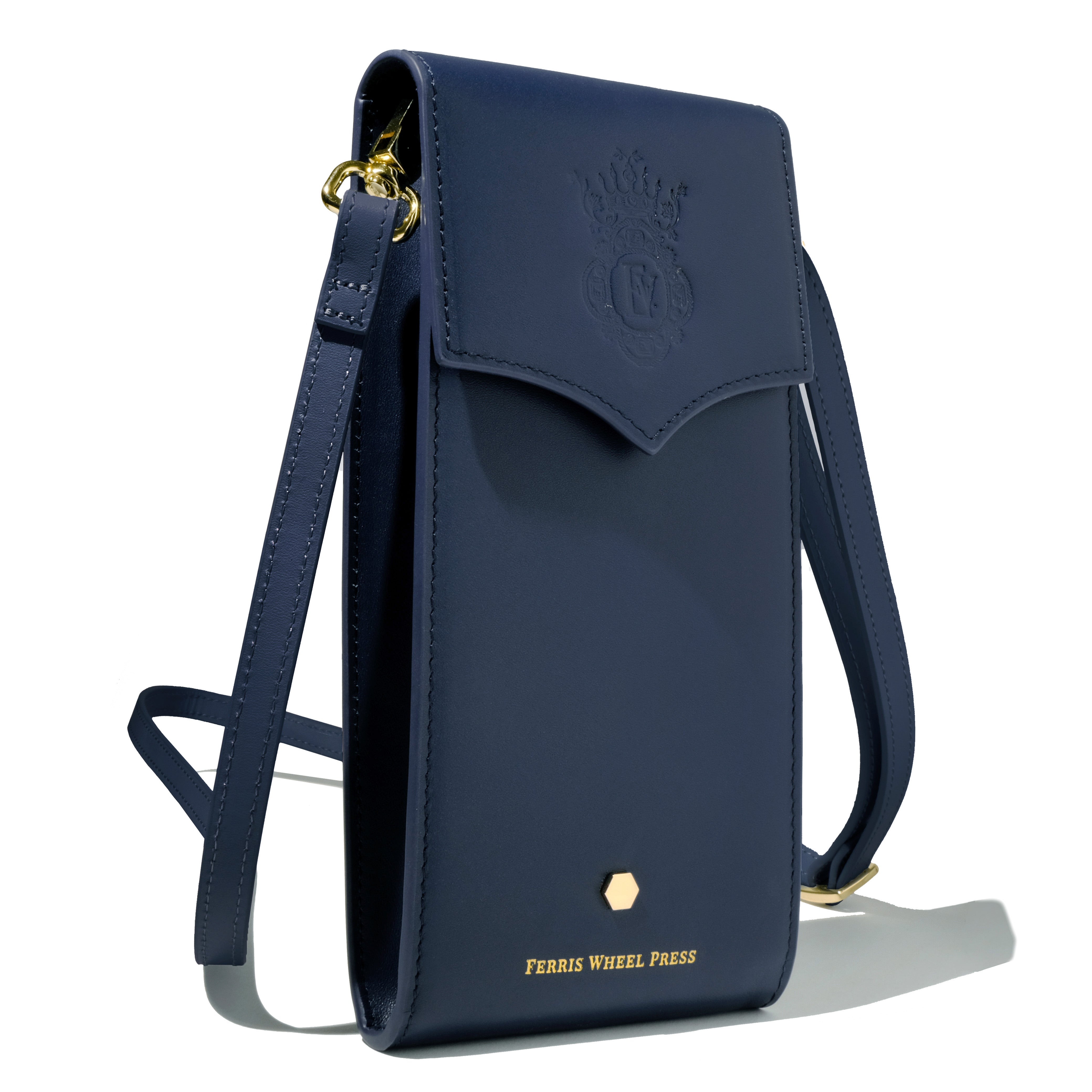 Leather Stationery Collection - The Pendant Purse / Navy