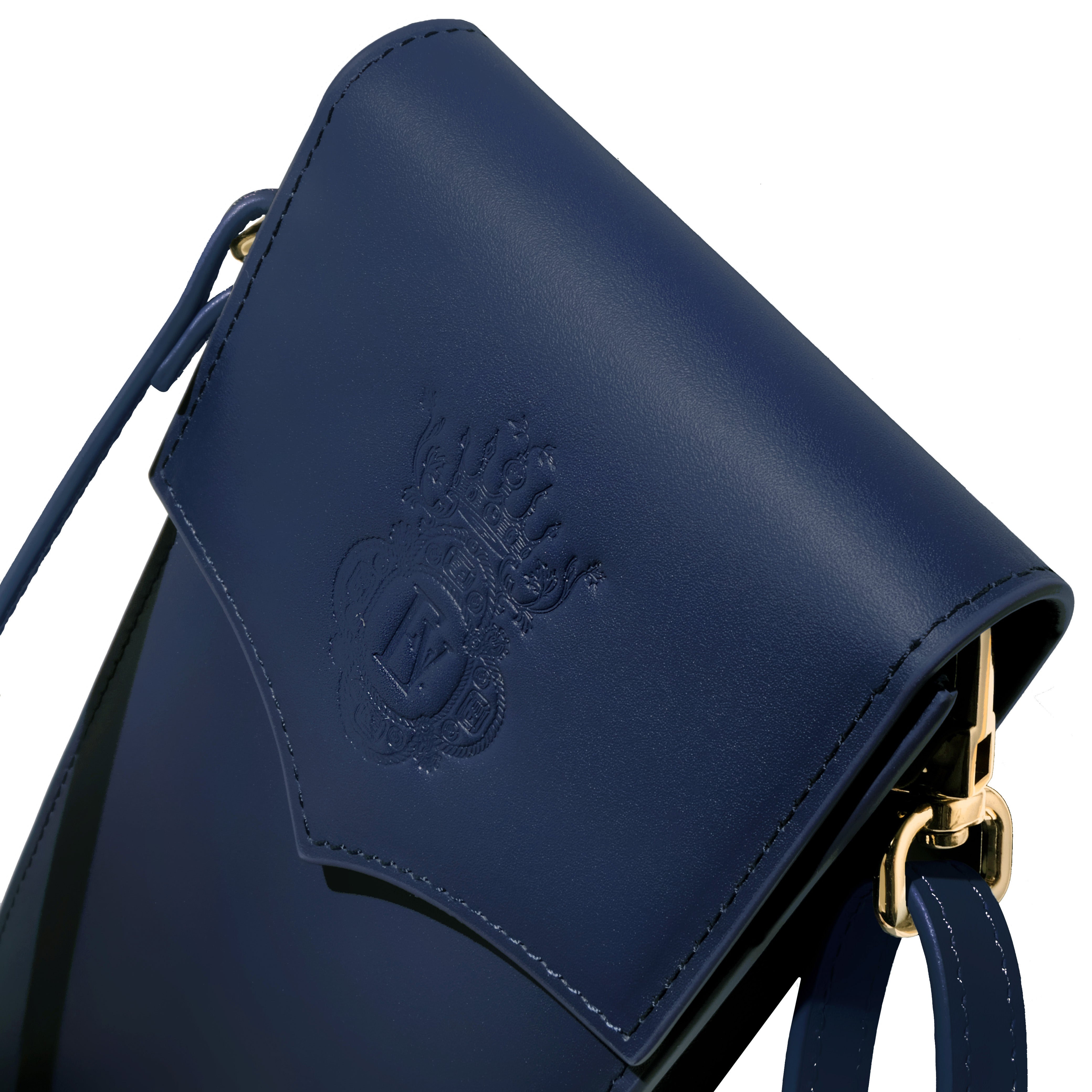 Leather Stationery Collection - The Pendant Purse / Navy