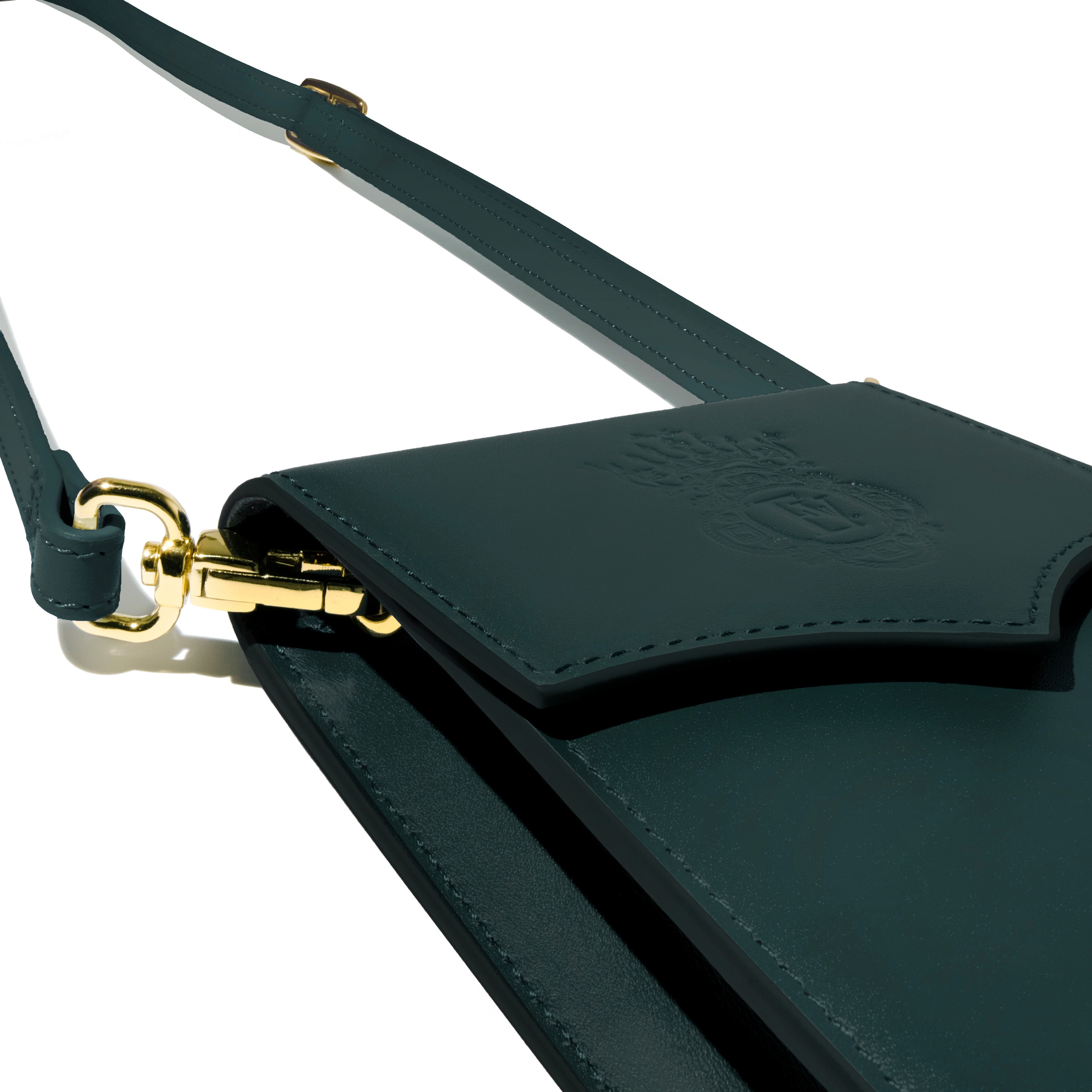 Leather Stationery Collection - The Pendant Purse / Deep Teal